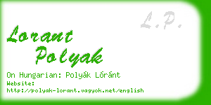 lorant polyak business card